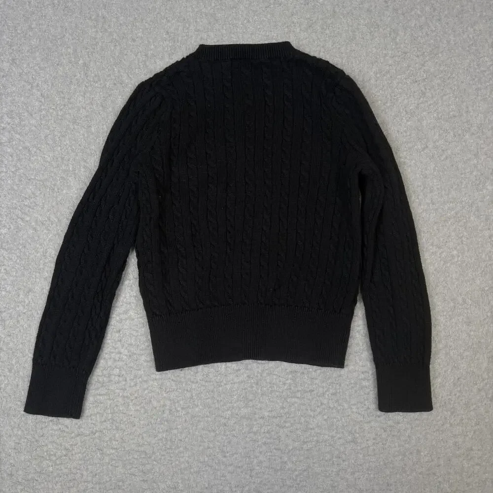 Polo Ralph Lauren Size 4T Toddler Black Knit Button Down Cardigan sweater